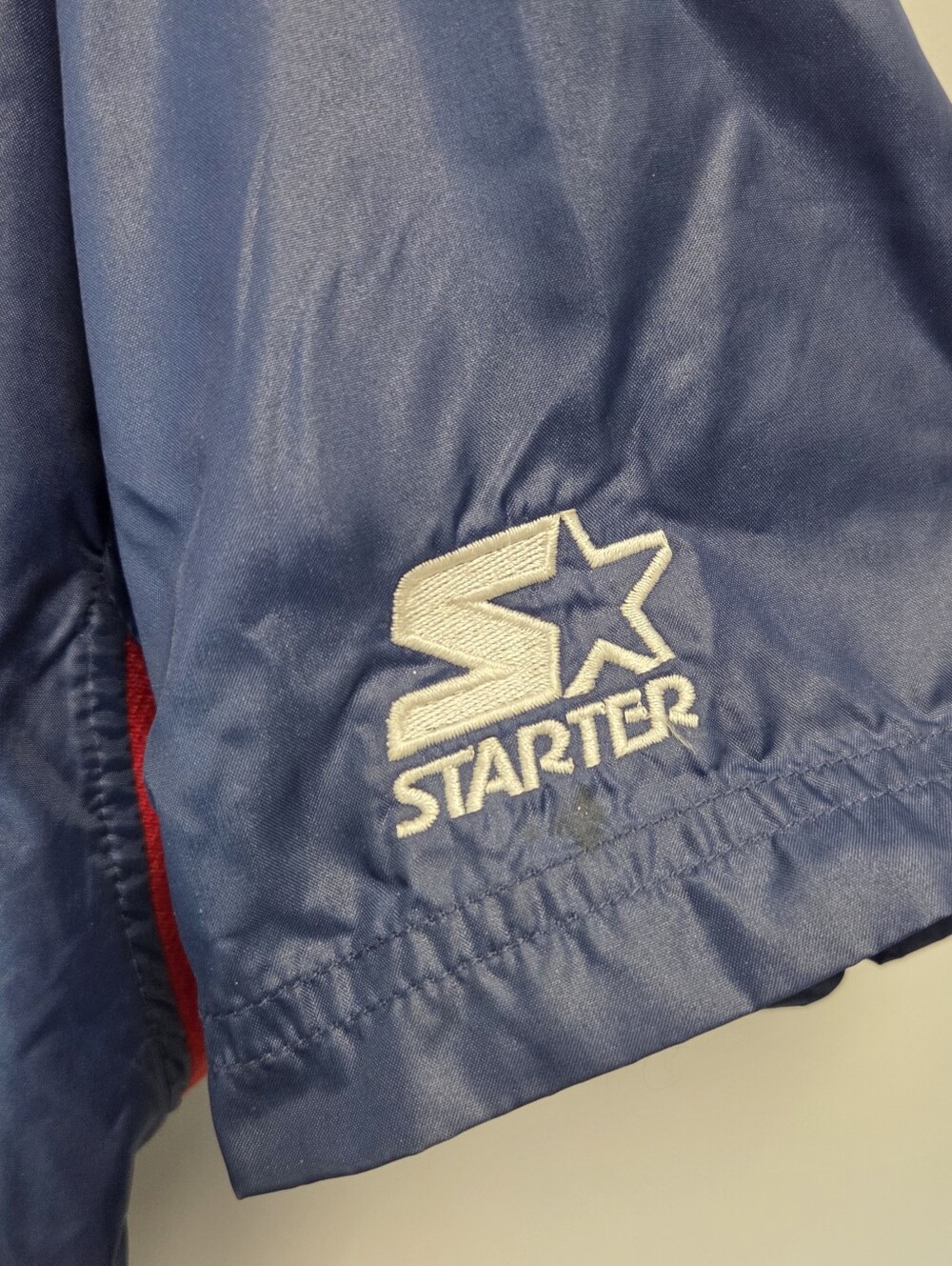 VTG Starter Cleveland Indians Wahoo Starter Warm-Up Batting Blue Jacket Medium - Picture 3 of 5